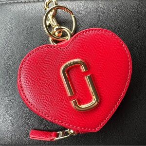 NEW Marc Jacobs Heart Coin Purse Wallet Key Chain